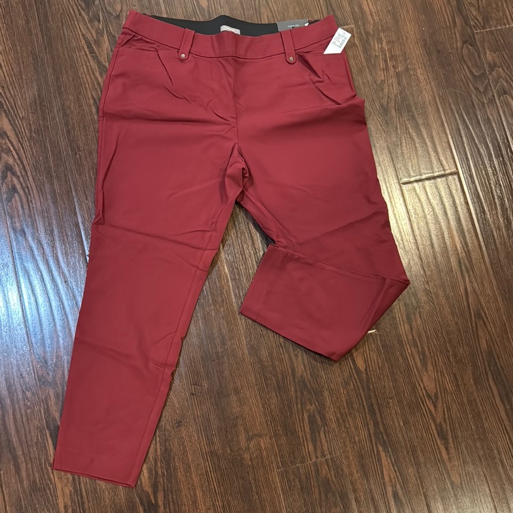Maurices Burgundy Skinny Ankle Pants